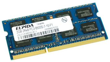 Память Elpida 2 ГБ SO-DIMM DDR3 1066 МГц (EBJ21UE8BDS0-AE-F) 42376 фото