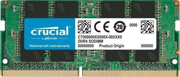 Пам'ять SO-DIMM DDR4 16 ГБ Crucial 2400 МГц. CL17. 1.2 V (CT16G48FD824A) 39422 фото