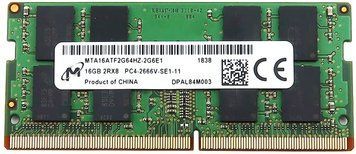 Память Micron 16 ГБ SO-DIMM DDR4 2666 МГц (MTA16ATF2G64HZ-2G6E1) 41555 фото