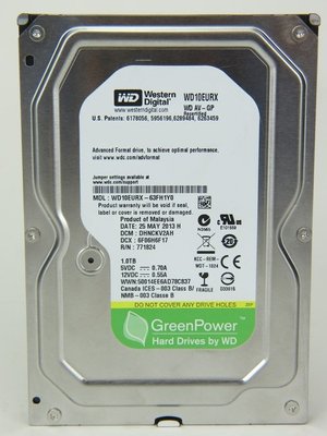 Жорсткий диск Western Digital AV-GP 1ТБ 64МБ 3.5 заводське відновлення - Refurbished(WD10EURX-FR) 37126 фото