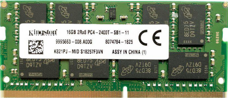 Пам'ять Kingston 16 ГБ DDR4 SO-DIMM 2400 МГц (K821PJ-MID) 41914 фото