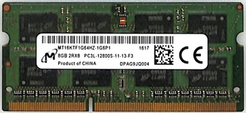 Память Micron 8Gb SO-DIMM DDR3L 1600 MHz (MT16KTF1G64HZ-1G6P1) 42479 фото