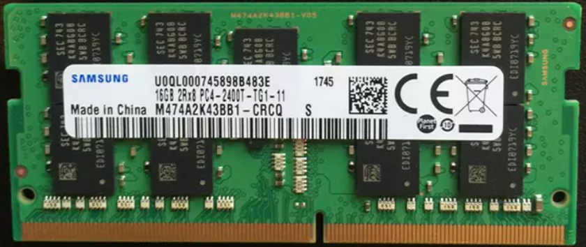 Пам'ять Samsung 16 ГБ SO-DIMM DDR4 2400 МГц ECC (M474A2K43BB1-CRCQ) 41885 фото