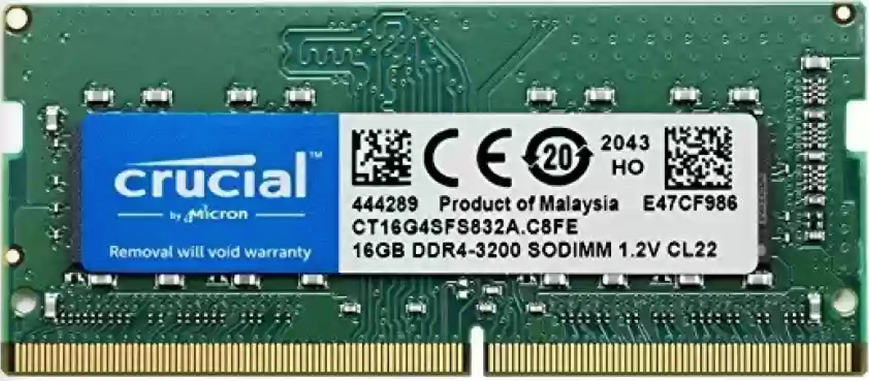 Пам'ять Crucial 16 GB SO-DIMM DDR4 3200 MHz (CT16G4SFRA32A) 42468 фото