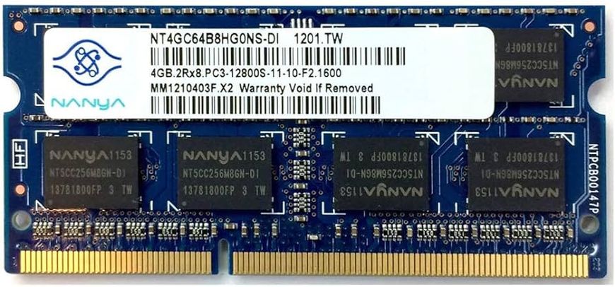 Пам'ять Nanya 4 ГБ SO-DIMM DDR3 1600 МГц (NT4GC64B8HG0NS-DI) 42396 фото