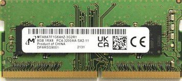 Память Micron 8 ГБ SO-DIMM DDR4 3200 МГц (MTA8ATF1G64HZ-3G2R1) 41937 фото