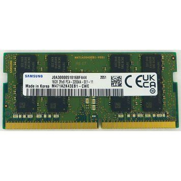 Память Samsung 16 ГБ SO-DIMM DDR4 3200 МГц (M471A2K43EB1-CWE) 41630 фото