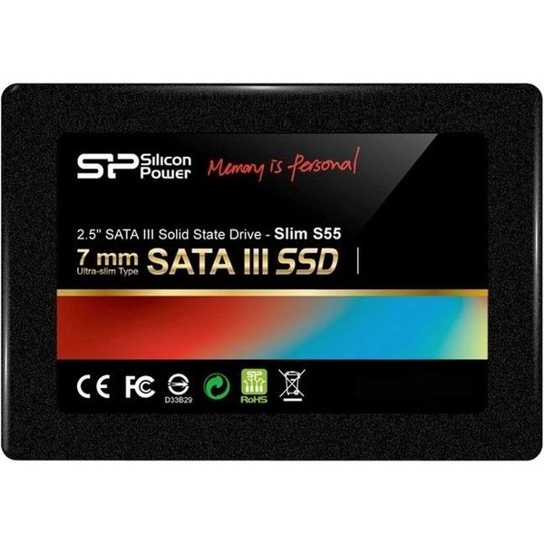 SSD Silicon Power Slim S55 240 ГБ 2.5" SATAIII TLC (SP240GBSS3S55S25) 40381 фото