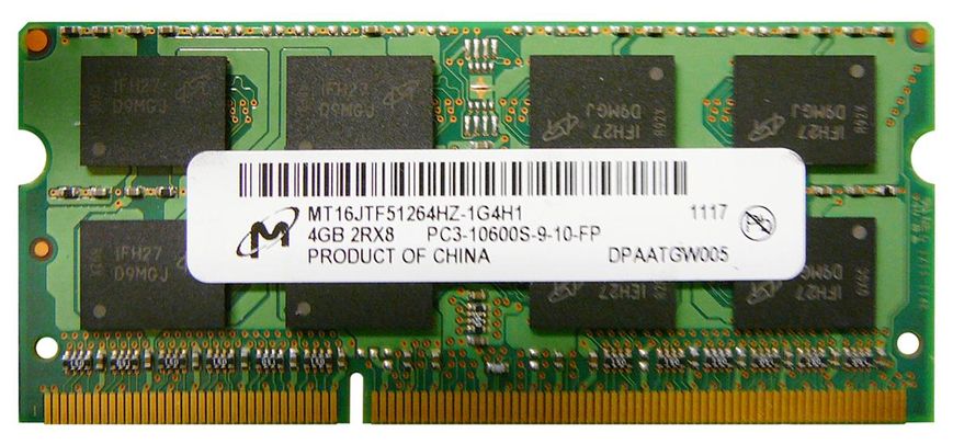 Пам'ять DDR3 SO-DIMM Micron 1333 4 ГБ C9 (MT16JTF51264HZ-1G4H1) 41892 фото