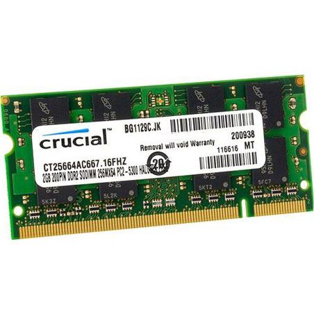 Оперативная память Crucial 2 GB SO-DIMM DDR2 667 МГц (CT25664AC667) 39671 фото