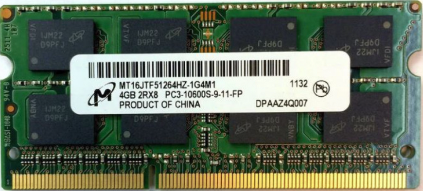 пам'ять DDR3 SO-DIMM MICRON 1333 4Gb C9 (MT16JTF51264HZ-1G4M1) 41893 фото