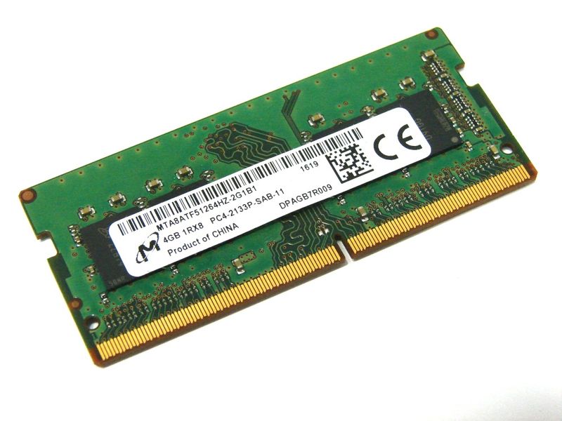 Пам'ять Micron 4 ГБ SO-DIMM DDR4 2133 МГц (MTA8ATF51264HZ-2G1B1) 42037 фото