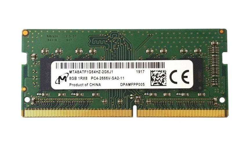 Пам'ять Micron 8 GB SO-DIMM DDR4 2666 MHz (MTA8ATF1G64HZ-2G6J1) 42191 фото