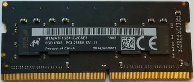 Пам'ять Micron 8 GB SO-DIMM DDR4 2666 MHz (MTA8ATF1G64HZ-2G6E3) 42488 фото