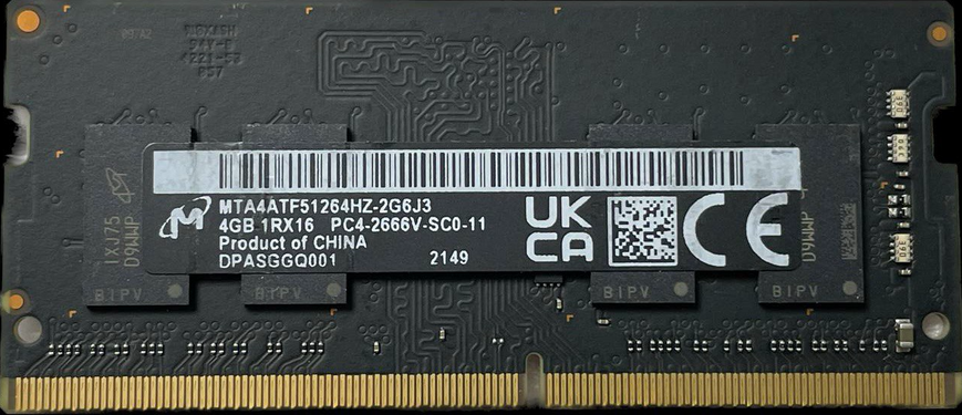 пам'ять Micron 4 GB SO-DIMM DDR4 2666 MHz (MTA4ATF51264HZ-2G6J3) 41904 фото