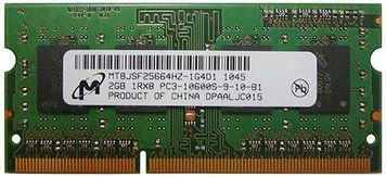 Память Micron 2 ГБ SO-DIMM DDR3 1333 МГц (MT8JSF25664HZ-1G4D1) 42053 фото