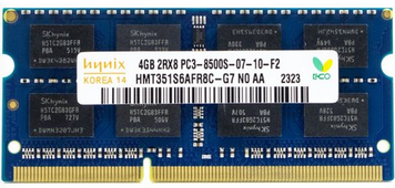 Память Hynix 4 ГБ SO-DIMM DDR3 1066 МГц (HMT351S6AFR8C-G7) 42297 фото