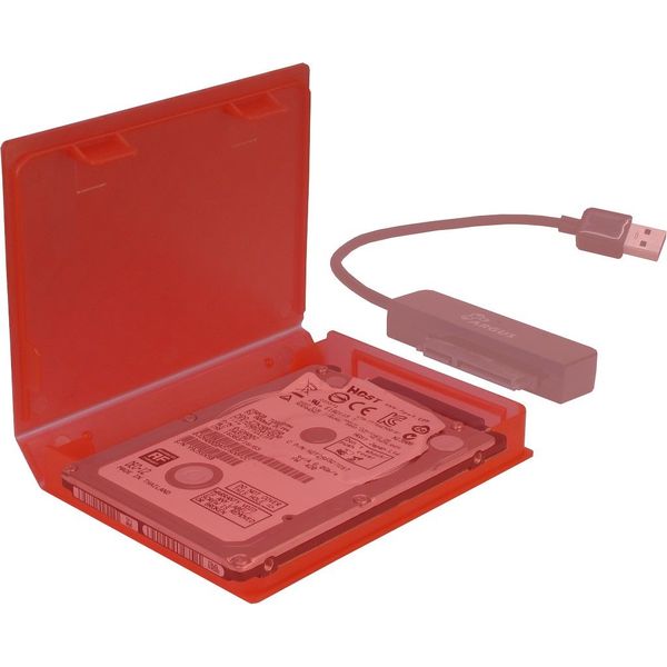 Бокс для HDD Inter-tech 1x2.5" пластик. Красный (88885390) 40281 фото