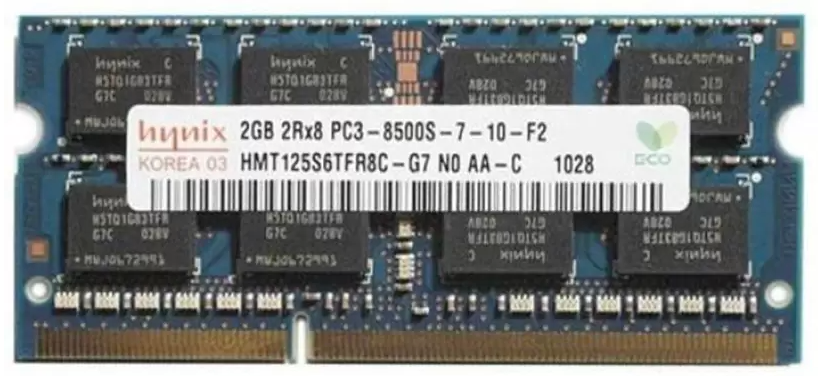Пам'ять Hynix 2 ГБ SO-DIMM DDR3 1066 МГц (HMT125S6TFR8C-G7) 42059 фото