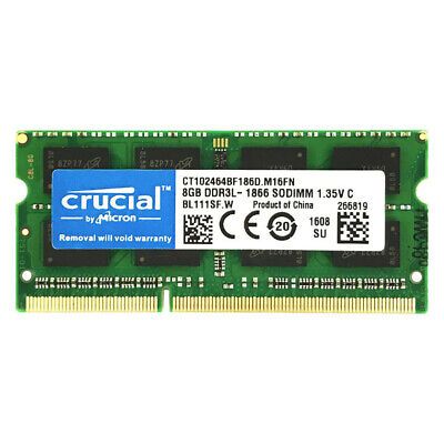 Память Crucial 8GB SO-DIMM DDR3L 1866MHz (CT102464BF186D) CT32G4SFD832A фото