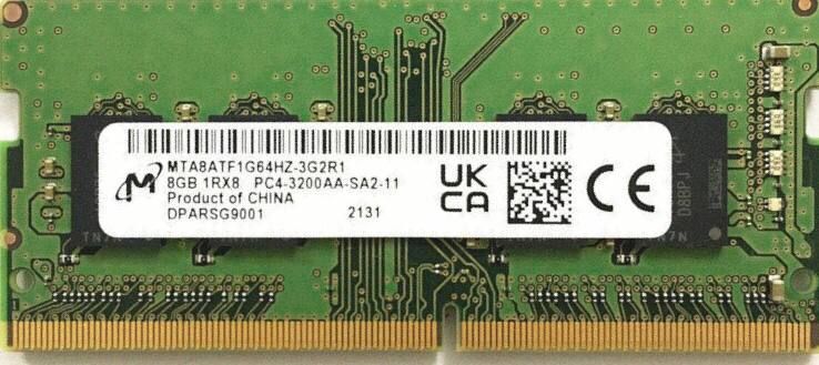 Пам'ять Micron 8 ГБ SO-DIMM DDR4 3200 МГц (MTA8ATF1G64HZ-3G2R1) 41937 фото