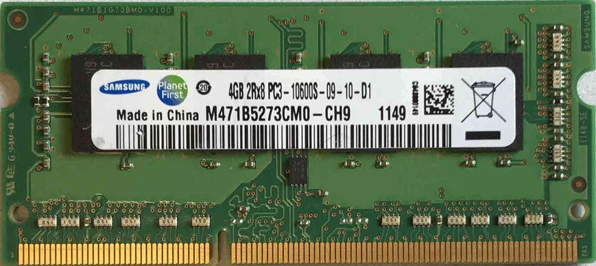 Пам'ять Samsung 4 GB SO-DIMM DDR3 1333 MHz (M471B5273CM0-CH9) 42258 фото