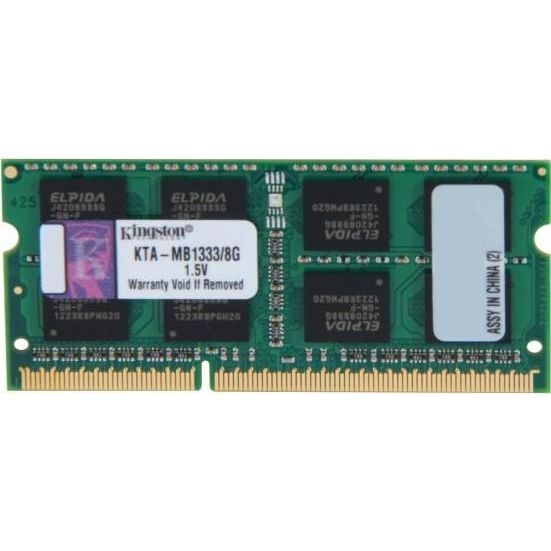 Пам'ять Kingston 8 ГБ SO-DIMM DDR3 1333 МГц (KTA-МБ1333/8G) 41605 фото