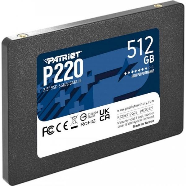 SSD 512G 2.5" SATA3 PATRIOT P220 (P220S512G25) 42326 фото