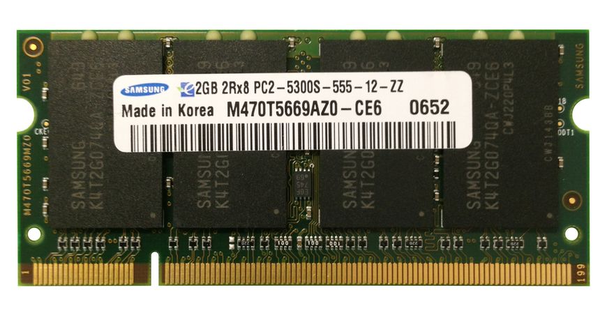 Пам'ять Samsung 2 ГБ SO-DIMM DDR2 667 МГц (M470T5669AZ0-CE6) 42260 фото
