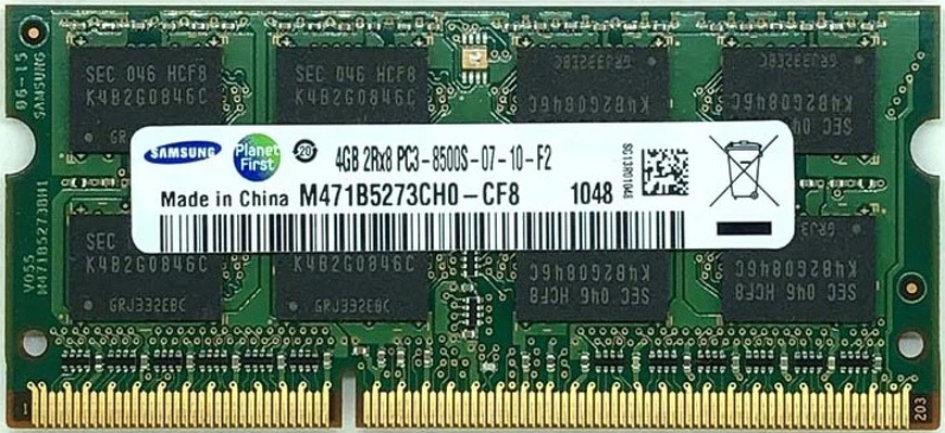 Пам'ять Samsung 4 ГБ SO-DIMM DDR3 1066 МГц (M471B5273CH0-CF8) 42189 фото