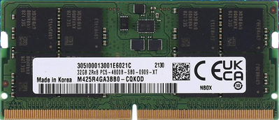 Пам'ять Samsung 32 GB SO-DIMM DDR5 4800 MHz (M425R4GA3BB0-CQKOD) 42512 фото