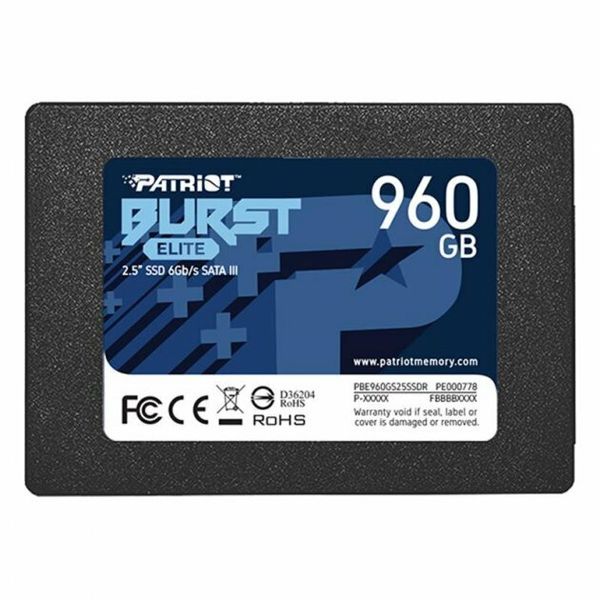 SSD 960G 2.5'' SATA3 PATRIOT BURST ELITE (PBE960GS25SSDR) 42341 фото