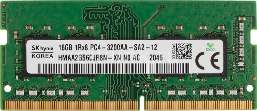 Пам'ять Hynix 16 ГБ SO-DIMM DDR4 3200 МГц Б/В(HMAA2GS6CJR8N-XN) 41943 фото