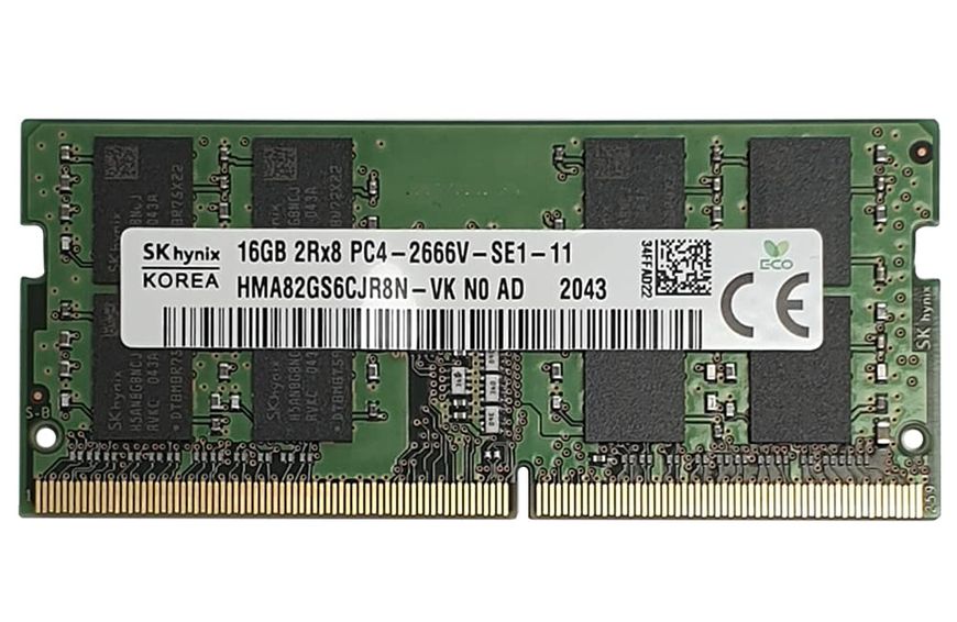 Пам'ять Hynix 16 ГБ SO-DIMM DDR4 2666 МГц Б/В(HMA82GS6CJR8N-VK) 41944 фото