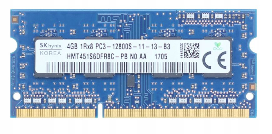 Пам'ять Hynix 4 ГБ SO-DIMM DDR3 1600 МГц (HMT451S6DFR8C-PB) 42149 фото