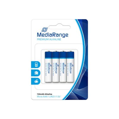 Батарейка MediaRange Premium AAA, LR03, 1.5V, 4шт (MRBAT101) 39545 фото