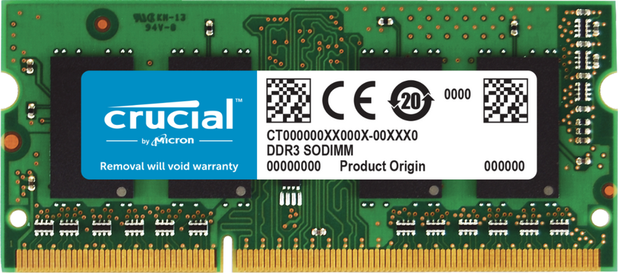 Память Crucial 8GB SO-DIMM DDR3L 1600 MHz (CT8G3S160BM) 41013 фото