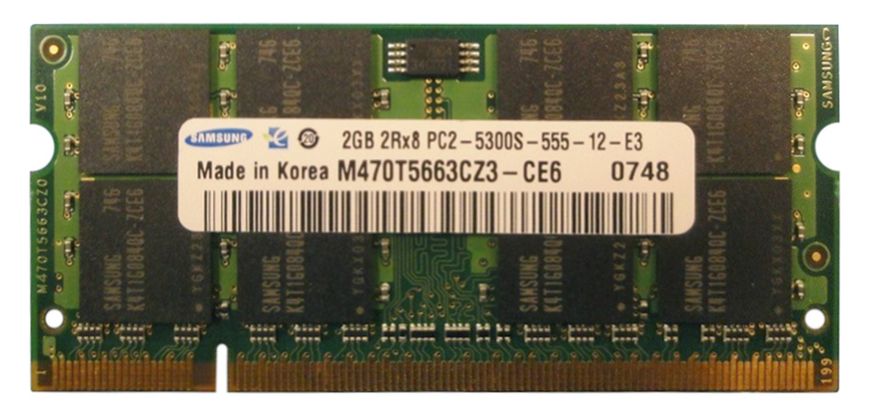 Пам'ять SAMSUNG 2GB SO-DIMM DDR2 667 MHz (M470T5663CZ3-CE6) 42168 фото