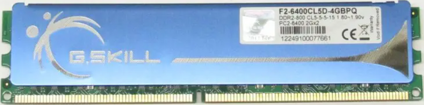 Память G.Skill 2GB DDR2 800 MHz (F2-6400CL5D-4GBPQ) Б/В 41786 фото