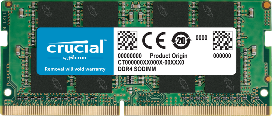 Пам'ять Crucial 4 GB SO-DIMM DDR4 2400 MHz - (CT4G4SFS824A) 40791 фото