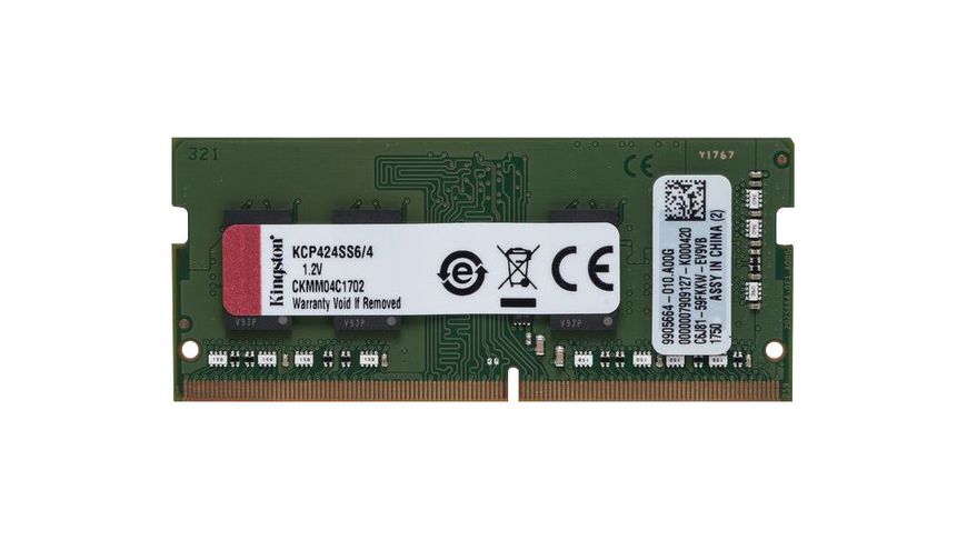 Пам'ять Kingston 4GB DDR4 SO-DIMM 2400MHz (KCP424SS6/4) 42347 фото