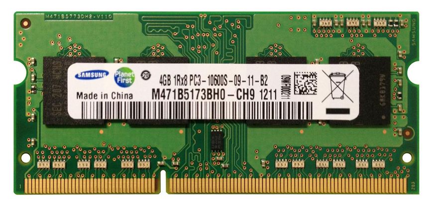 Пам'ять Samsung 4 ГБ SO-DIMM DDR3 1333 МГц (M471B5173BH0-CH9) 42172 фото