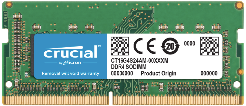 Пам'ять Crucial 16 ГБ SO-DIMM DDR4 2400 МГц (CT16G4S24AM) 41809 фото