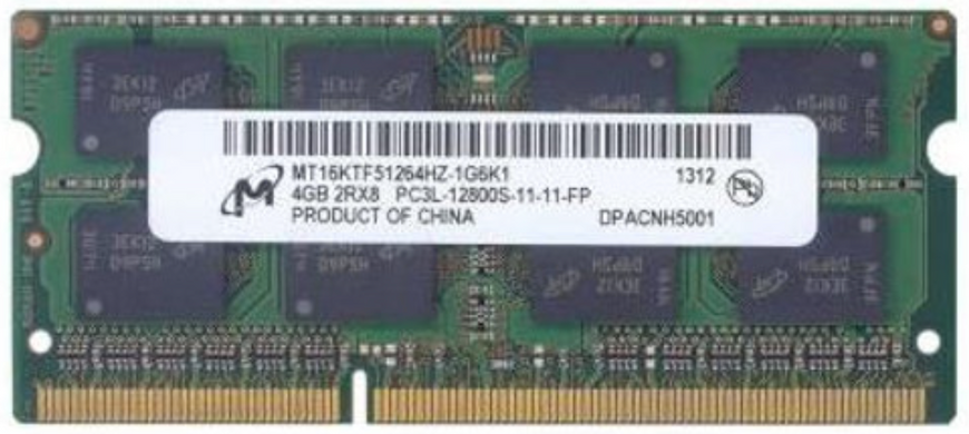 Пам'ять Micron 4 ГБ SO-DIMM DDR3L 1333 МГц (MT16KTF51264HZ-1G4K1) 42350 фото