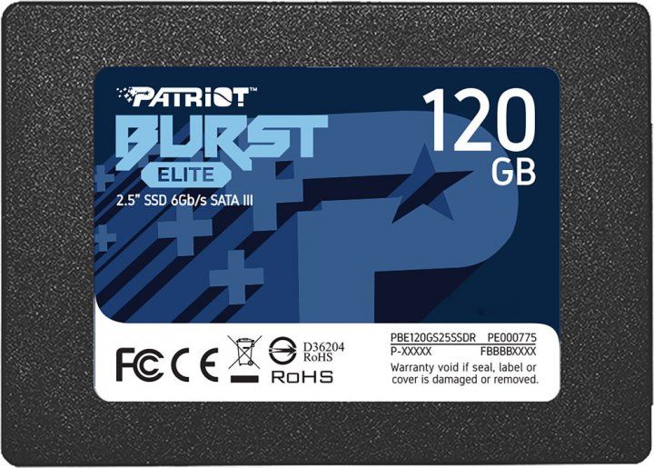 SSD диск Patriot Burst Elite 120 ГБ 2.5" SATAIII TLC (PBE120GS25SSDR) 40821 фото