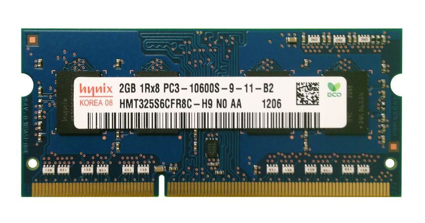 Пам'ять Hynix 2 ГБ SO-DIMM DDR3 1333 МГц (HMT325S6CFR8C-H9) 41844 фото